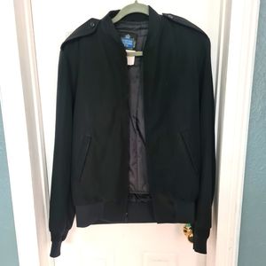 Military Officer's Black Bomber Jacket Black